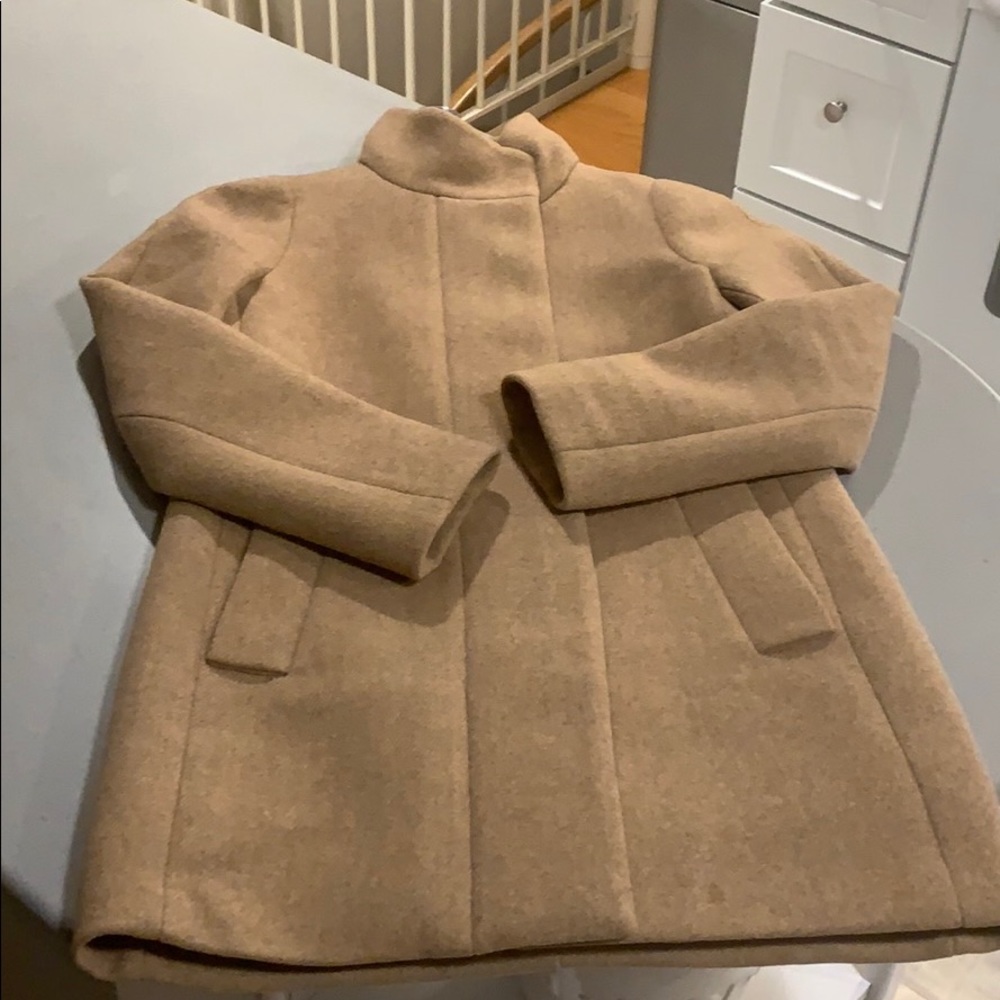 J. Crew silk lined wool coat, camel color